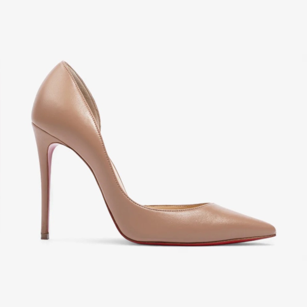Christian Louboutin Beige Iriza 100 Kid Heels 37 - good used condition
